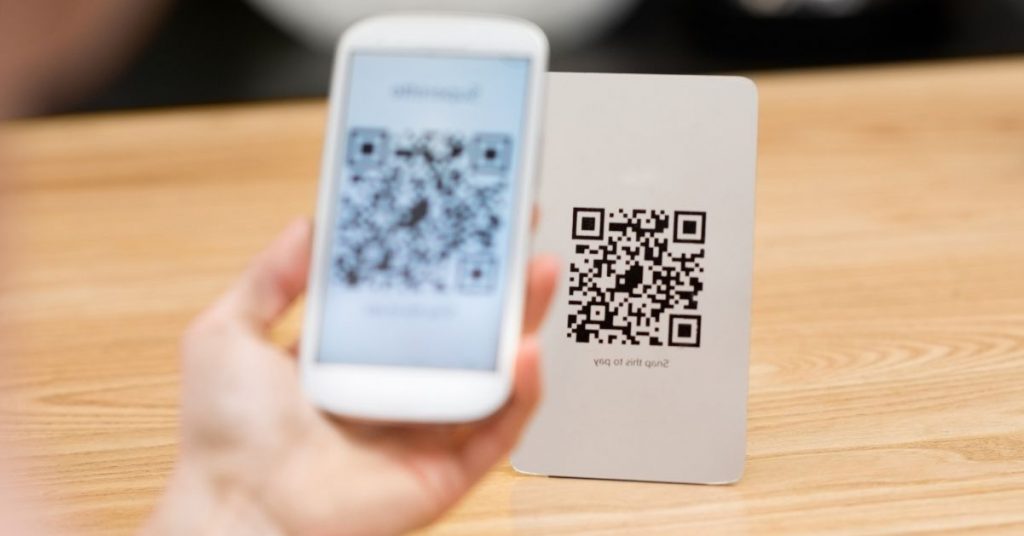 Use of the QR code in restaurants