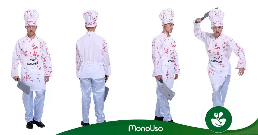 Gorro de cocinero de papel - Disfraz de terror